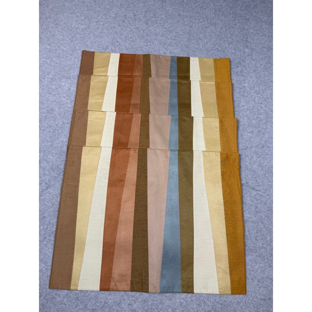Set Of 4 Crate & Barrel Angle Placemat Apricot